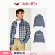 HOLLISTER American classic LOGO lazy style sub-shirt 26 spring men's wear 325-6037 navy blue plaid XS (170/84A)