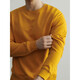 KBXNG Men's Wear 2026 Spring New Loose Long Sleeve T-shirt Men's Commuting Versatile Solid Color Bottoming Pullover Sweatshirt Ink Blue S