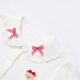 PawinPaw Cartoon Bear Children's Clothing 26 Years Baby Girl Lapel Shirt Loose Ivory White 110