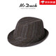 Mr DUCK new autumn and winter new British style herringbone wool jazz top hat outdoor warm hat for men and women MW36 MW362133 medium gray wheat brown (top hat S (52-55cm