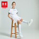 Under Armor Girls' Short Skirt Spring and Summer Sports Training Basics Simple Technical Fabric Woven Pleated Skirt 262213609 White 130