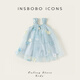 INSBOBO Girls Princess Dress 2026 Summer New Baby Suspender Skirt Children's Good-looking Gauze Skirt Western Style Clothes Blue 140