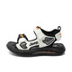 JEEP Boys' Shoes 2024 Summer New Beach Casual Children's Sandals Comfortable, Lightweight Soft Soled Girls' Shoes Trendy Brand 9005 White Orange 26 / Inner Length About 16.5cm