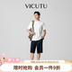VICUTU FOCUS series men's short-sleeved T-shirt simple daily commuting versatile half-sleeved white S 165/88B