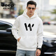 JEEP SPIRIT Hooded Sweatshirt Men's 2026 Spring New Loose Casual Versatile Jacket Fashion Simple Letter Print Top Men White S
