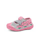 JEEP Girls Sandals 2025 Summer New Style Comfortable and Lightweight Children's Hollow Sandals Convenient Velcro Boys' Shoes 7264L Gray Pink (Hollow Sandals) 27 / Inner Length Approximately 17.3cm