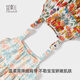 Yishuanger girls summer floral baby dress baby summer cute princess skirt pure cotton children's style suspender skirt Spring Flower Letter 80