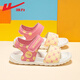 Pull back children's shoes children's sports shoes 2026 summer new style girls breathable sports beach shoes campus soft bottom sandals pink yellow -1816 28