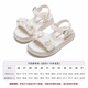 Fuluo Mi Girls Sandals 26 Summer New Sweet and Style Princess Shoes Little Girls Soft Sole Breathable Shoes Beige 30