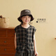 Yantaijia Children's Clothing Children's Cotton Cardigan Vest Outerwear 2026 Summer Children's Tops Thin Boys' Plaid Waistcoat Black One Size Small 90