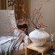 Simulation-like realistic fake furnishings for the living room table art dried fruits and dried branches decorations bionic wabi-sabi short clay pot + 100 oranges 1 piece + 183 oranges 1 piece
