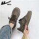 Warrior official men's shoes autumn and winter new versatile trendy board shoes men's fashionable casual sports shoes men's gray military green 42