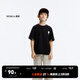 Little MO&Co.5A Antibacterial Children's Clothing Children's Autumn Clothing New Girls Cotton Round Neck T-shirt Short Sleeve Boys Black 120 120/60