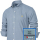 RL Ralph Lauren 2026 new business casual plaid long-sleeved shirt pure cotton men's shirt Sapphire XS 100-120Jin Jin equals 0.5 kg