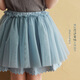 Yantaijia girls lace mesh skirt 2026 summer new skirt little girl princess skirt half skirt temperament short skirt blue 90