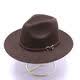 Hengyuanxiang buckle jazz hat European and American British style woolen hat outdoor felt hat retro sunshade hat for men and women light gray M56-58cm