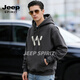 JEEP SPIRIT Hooded Sweatshirt Men's 2026 Spring New Loose Casual Versatile Jacket Fashion Simple Letter Print Top Men White S