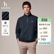 HAZZYS Men's Clothing Spring and Autumn Simple Casual Men's Tops Half-front Pullover Sweatshirts for Men ABTZE0CCI36