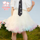 Fuluo Mi Girls' Skirt Summer New Sweet Puffy Princess Skirt Girls Fashionable and Good-looking Convex Skirt Beige 100