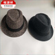 Hengyuanxiang Hat Men's Spring and Summer Hat Dad Woolen Hat Middle-aged and Elderly Jazz Hat British Versatile Retro Gentleman Hat Plaid Style-Light Gray Adult Style 58cm