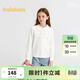 Balabala shopping mall same style children's clothing children's long-sleeved shirt girls 2026 new spring clothing cool antibacterial white 10101 165