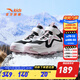 ANTA Children's Sports Shoes Girls' Shoes 2024 Autumn Warm Big Girls Knob Buckle Velvet Thick Sole Anti-Ski Boots Ridge Black/White/Gray Purple 6932-7 33 Size