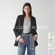 Mai Meng MM Mai Meng cuffs shoulder pad jacket blazer women's commuter shopping mall same style 26 spring new 5H2210231 dark gray 5H2210231 M (105-120Jin Jin equals 0.5 kg)