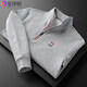 B PRORSUM British Burberry zipper stand collar sweatshirt spring and autumn new fashion trend slim men's cotton T-shirt black L 170