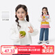Xiaoyinman children's clothing girls pure cotton fungus shirt 26 spring fashionable sweet casual top for children and middle-aged girls off-white 105