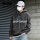 JEEP SPIRIT hooded sweatshirt for men 2026 spring new trendy brand loose versatile printed tops and jackets for men gray S 95-120 Jin Jin is equal to 0.5 kg