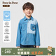 PawinPaw shopping mall same style cartoon bear children's clothing 25 autumn new boys' denim long-sleeved shirt Indigo denim blue/55 120