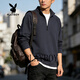 Playboy half-zip sweatshirt men's 2026 spring new solid color stand-up collar loose long-sleeved bottoming shirt jacket gray S recommended 75-95Jin Jin equals 0.5 kg