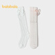 Balabala shopping mall same style Balabala baby socks summer new mesh breathable stockings anti-mosquito two pairs pack white red tone 00316 0-3 months