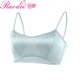 Raodie Silk Satin Bandeau Bra Mulberry Silk Thin U-shaped Back Slimming French Bra White XL
