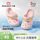 Shepherd children's sandals new style indoor sweet princess clogs girls outer wear breathable beach shoes soft sole milkshake powder 33 bottom mark 210/shoe inner length 20.5cm