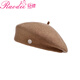 Raodie Light Luxury British Retro Wool Painter Hat Women Korean Autumn and Winter New Versatile Face Showing Little Beret Beige One Size 56-58
