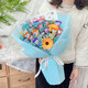 He Jiagong Lollipop Bouquet Finished Alpine Candy Snacks for Children Boys and Girls High School Entrance Examination Graduation Day Gifts Blue 52 Pieces + Starry Gypsophila Large Window Bag
