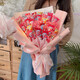 He Jiagong Lollipop Bouquet Finished Alpine Candy Snacks for Children Boys and Girls High School Entrance Examination Graduation Day Gifts Blue 52 Pieces + Starry Gypsophila Large Window Bag