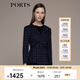 PORTS Autumn and Winter New Women's Waist Elegant Gold Plaid Blazer LM9N035LCF055 Blue Plaid S (4)