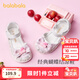 Balabala children's shoes children's sandals girls' shoes summer princess shoes new beach shoes non-slip sweet and exquisite fantasy pink 60301 size 33