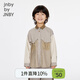 Jnby by JNBY Jiangnan Buyi children's clothing cotton and linen twill shirt loose H-shaped splicing long-sleeved spring boys and girls 1P2210460 053/light gray 160 cm