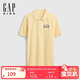 GAP boys 2026 spring new cotton embroidered logo pique short-sleeved polo shirt children's US version 884299