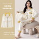 Cat Man mit Brustpads Pyjamas Frühling und Herbst Frauen neu 2025 reines Baumwollwäsches, langärmelte Cardigan Herbst Home Clothing Full-Cotton LMS-Set LMSJ753 XL (Empfohlenes Gewicht 120-140 Jin [Jin gleich 0,5 kg]))