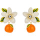 Qlady persimmon and persimmon earrings for women light luxury high-end 2025 new spring and summer earrings for women silver needle earrings birthday gift