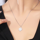 Yuanshengfu new PT950 fashionable honeycomb four-leaf clover platinum pendant genuine romantic platinum necklace gift 2.71g