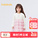 Balabala girls sweet dress children's clothing fashionable mesh skirt trendy off-white 90 cm