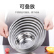 JOBO 304 stainless steel deep soup basin 18cm thickened vegetable basin egg basin kitchen cooking basin hotel commercial home use