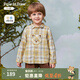 PawinPaw cartoon bear children's clothing 25th autumn new baby boy long-sleeved plaid shirt comfortable jacket Yellow/30 110