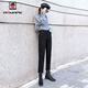 AEMAPE2025 Women's Wear plus Fleece Jeans Femme Spring et automne d'automne Small Bee White High Taon Pantal