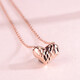 Lao Fengxiang 18k gold necklace women's color gold rose gold necklace love pendant clavicle chain 18K heart-shaped necklace gold color